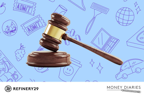 Today: a junior lawyer who makes $69,900 a year and spends some of her mo<em></em>ney on a $1500 custom suit